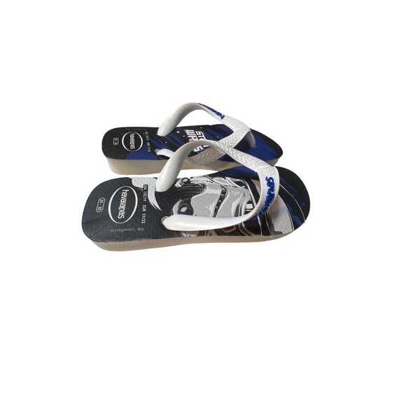 Havaianas Kids Star Wars Flip Flops 13/1White & Blue Rubber Sandals Stormtrooper - Picture 3 of 4